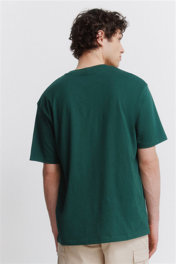 Springfield T-shirt basique logo Springfield vert