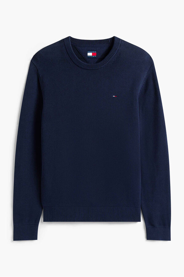 Tommy Jeans Jersey slim de cuello caja azul