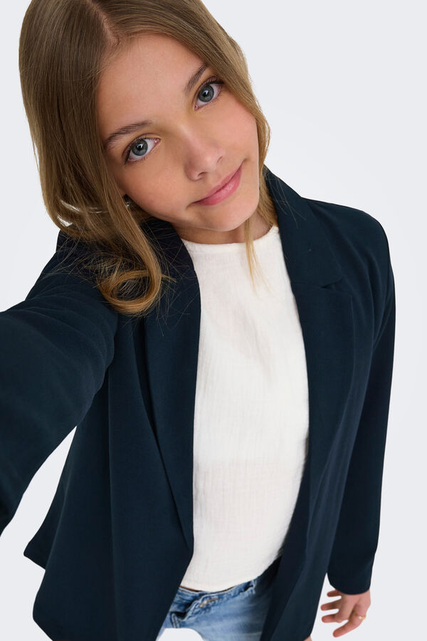 Only Girls Blazer fluida manga larga azul
