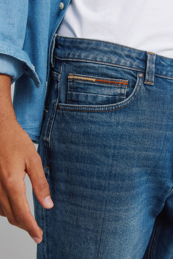 Springfield Overdyed regular fit jeans blue