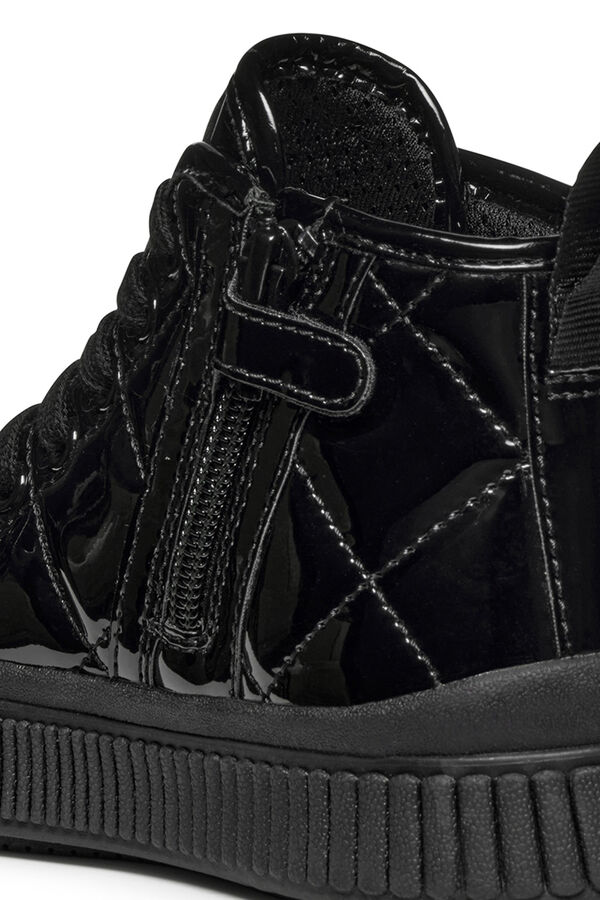 Geox Patent‑effect trainers Crna