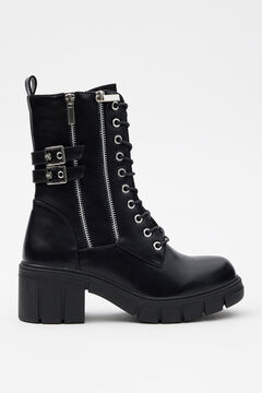 Springfield Studded ankle boot with studs and zip black