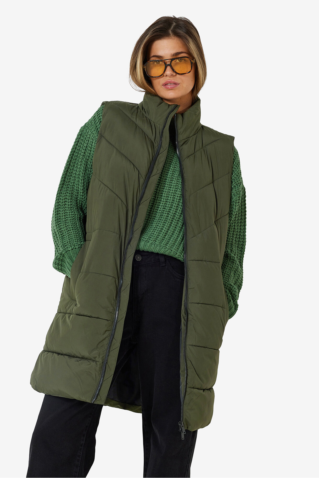 Noisy May Chaleco largo acolchado