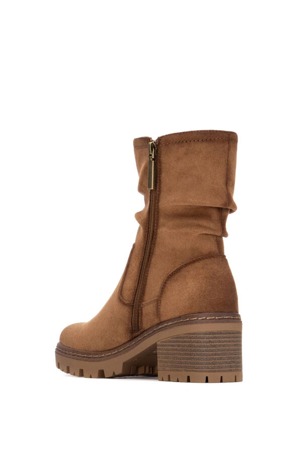 Refresh Ankle boot zip fastening heel nude