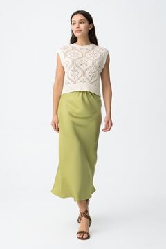 Tiffosi Falda midi satinada