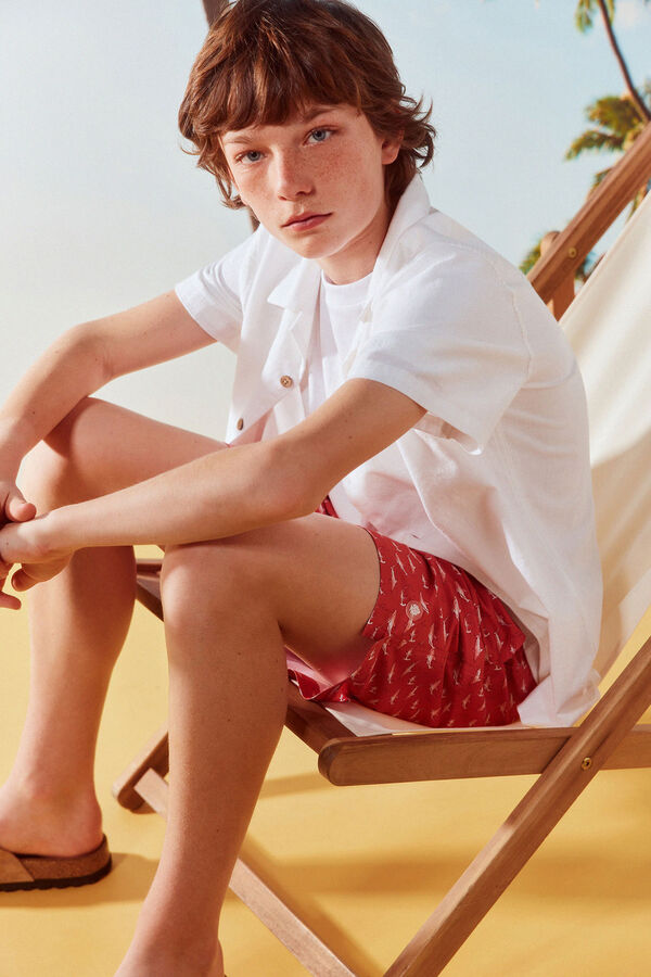 Springfield Kids Fato de banho Tubar&otilde;es menino vermelho