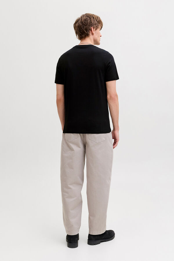 Jack & Jones Cotton slim fit icon logo T-shirt black