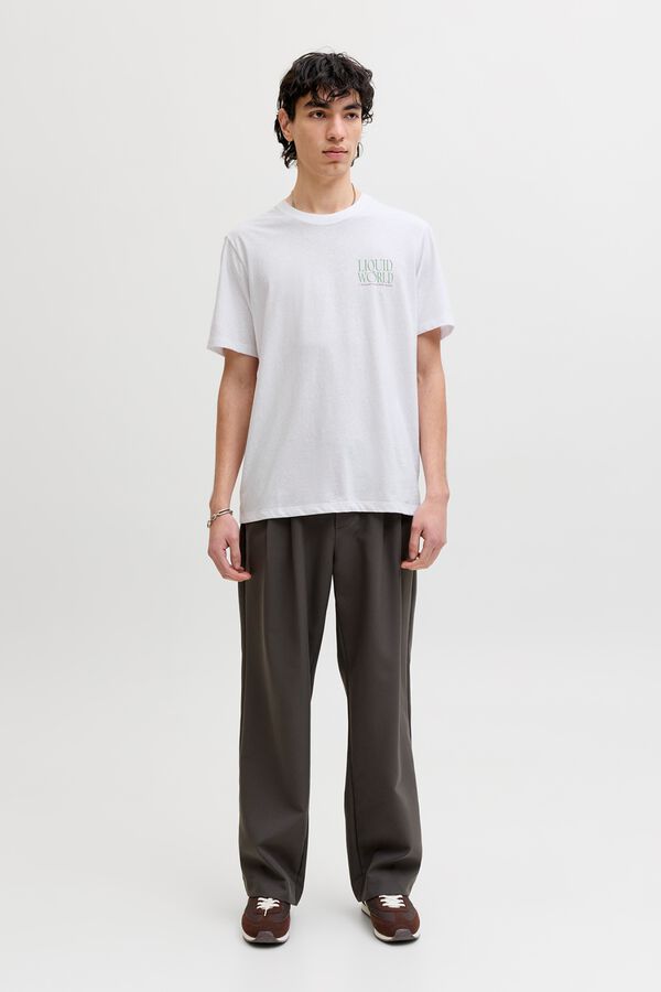 Jack & Jones Camiseta loose fit algod&oacute;n blanco
