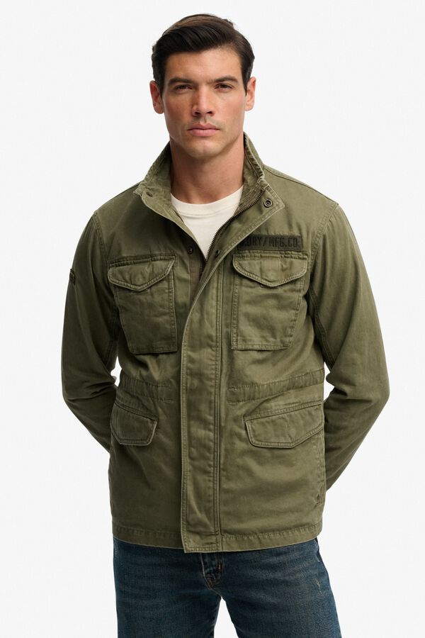 Superdry Chaqueta militar ic&oacute;nica kaki