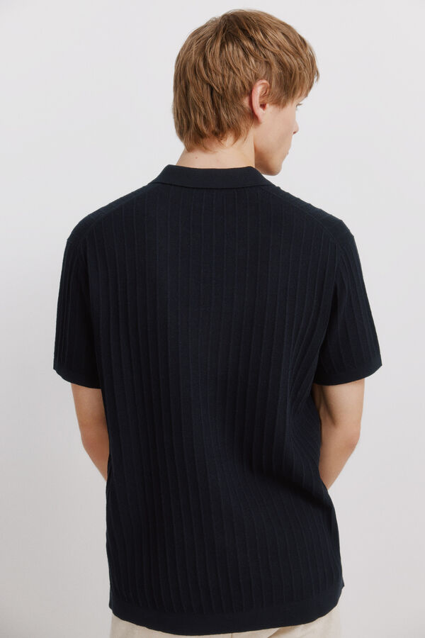 Springfield Basic structured polo shirt blue