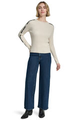 DKNY Logo detail jumper beige