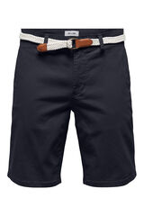 Springfield Bermuda shorts with belt navy