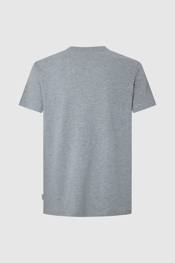 Springfield Regular fit T-shirt with logo print grey