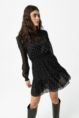 Tiffosi Vestido Drapead con Volantes negro