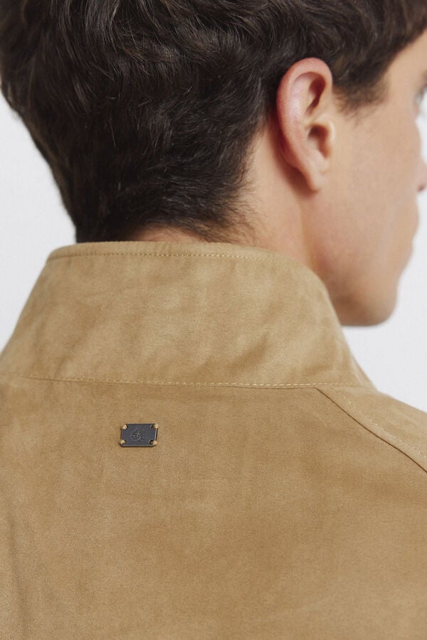 Springfield Faux suede jacket brown