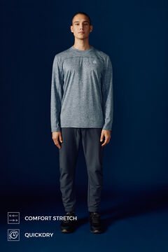 Springfield Long-sleeved T-shirt in technical fabric bluish
