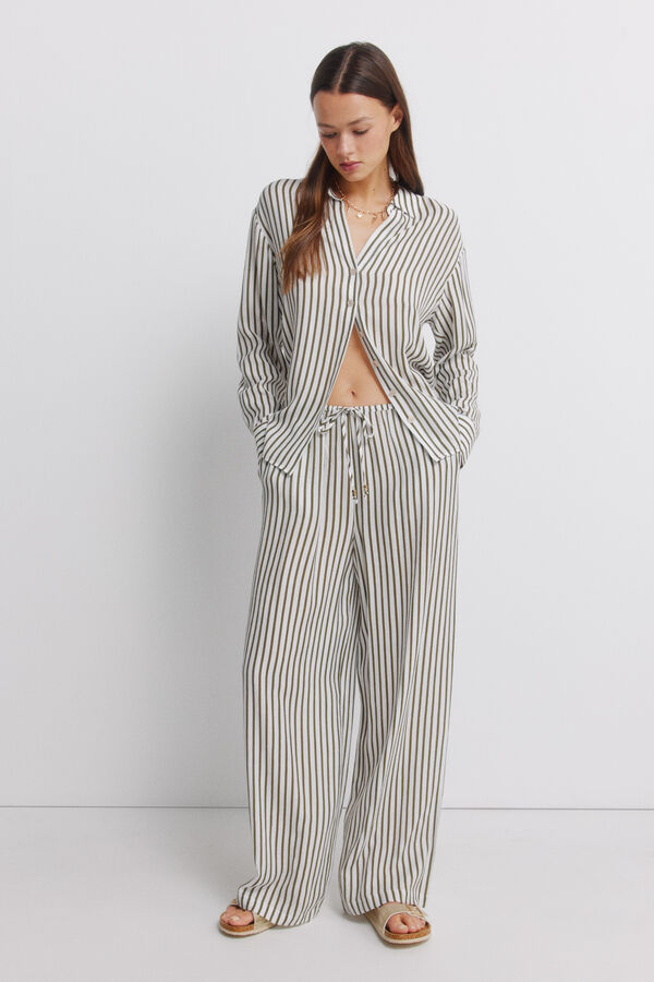 Springfield Wide long trousers white