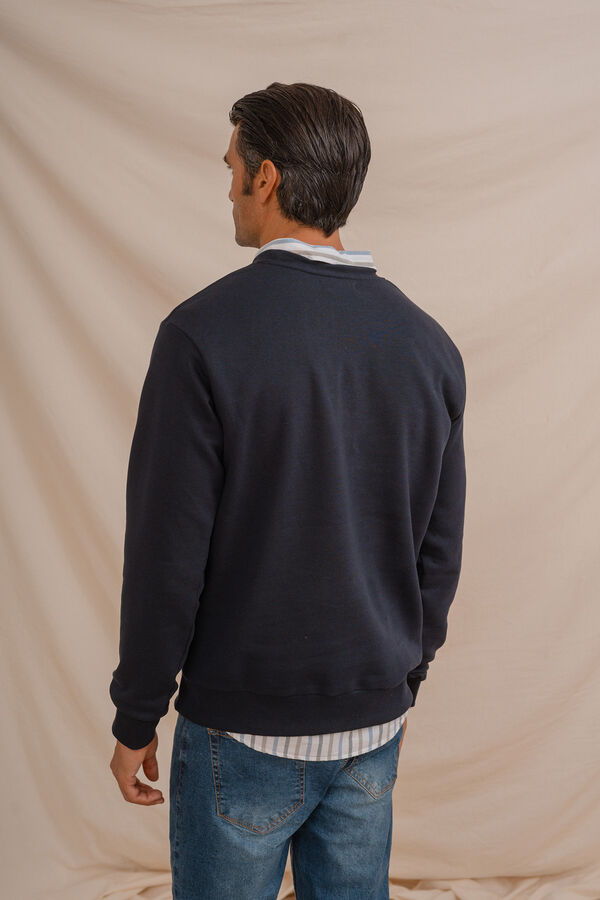 Celopman Sudadera con bordado frontal azul