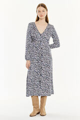 Systemaction Vestido animal print blanco