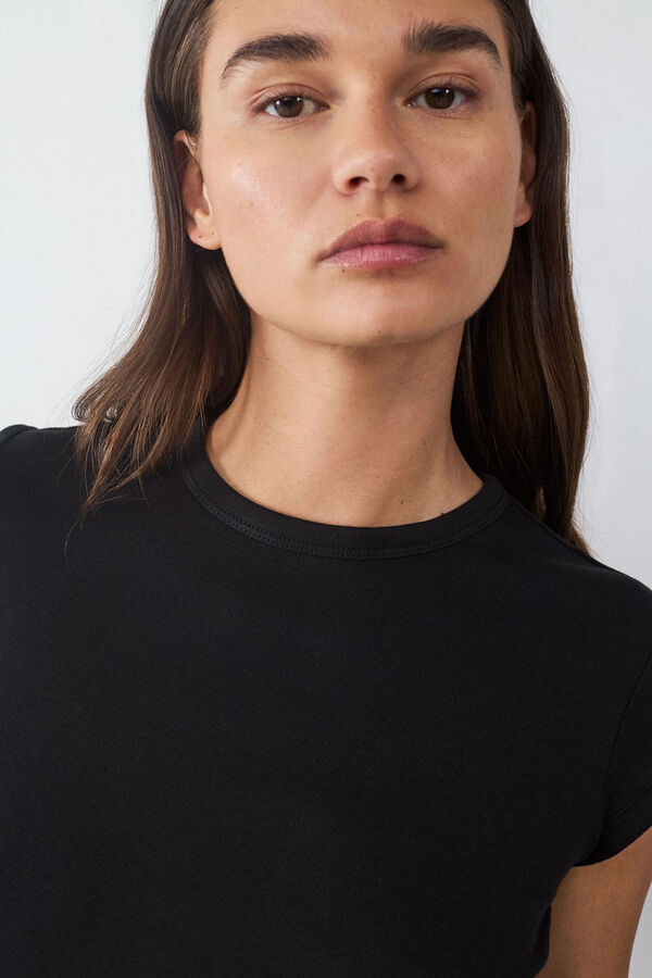 Balmohk Camiseta b&aacute;sica slim negro