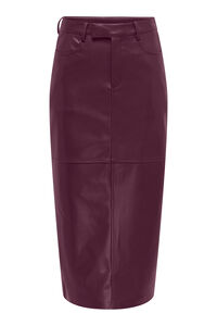 Only Falda midi piel vegana