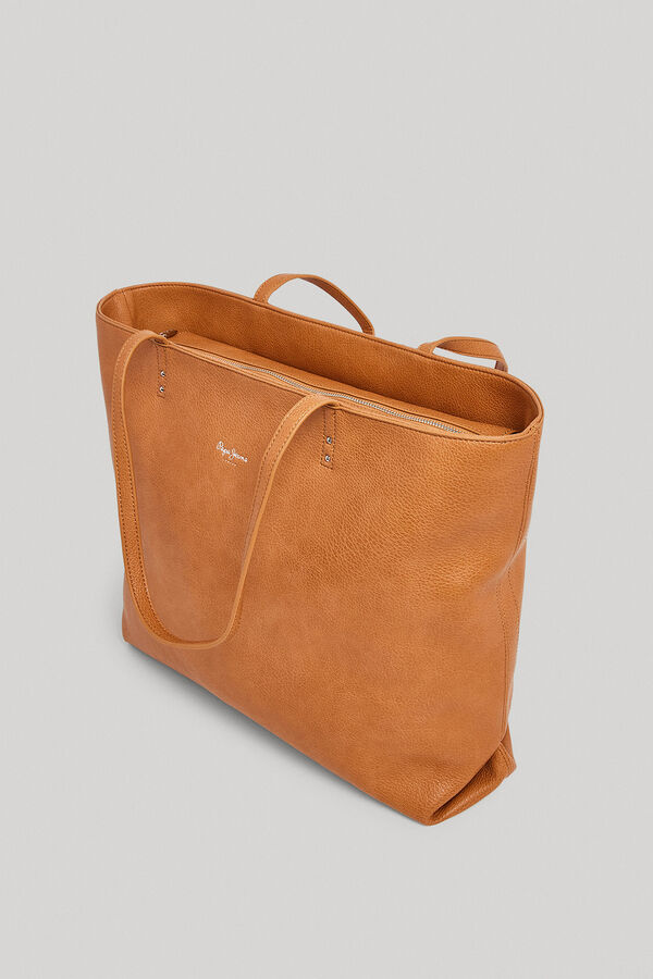 Springfield Tote Bag with Embossed Logo tan