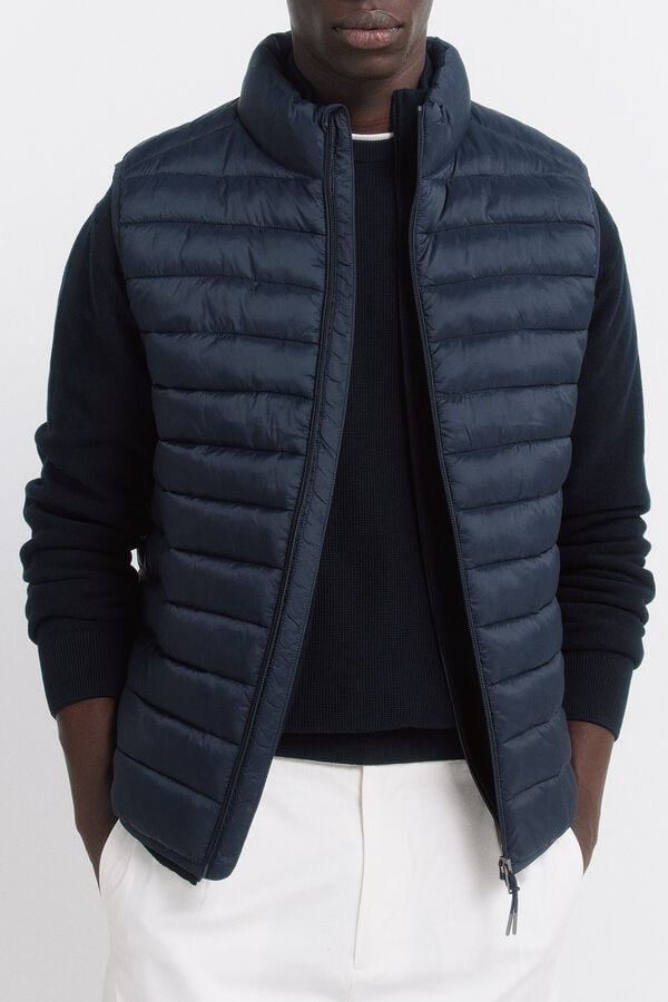 Springfield Quilted gilet blue