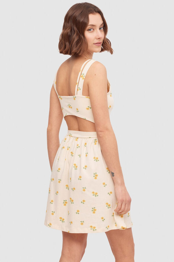 Springfield Kurzes ausgestelltes Kleid Print color