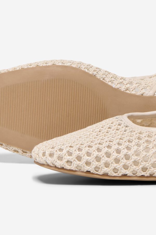 Only Bailarina plana calada beige