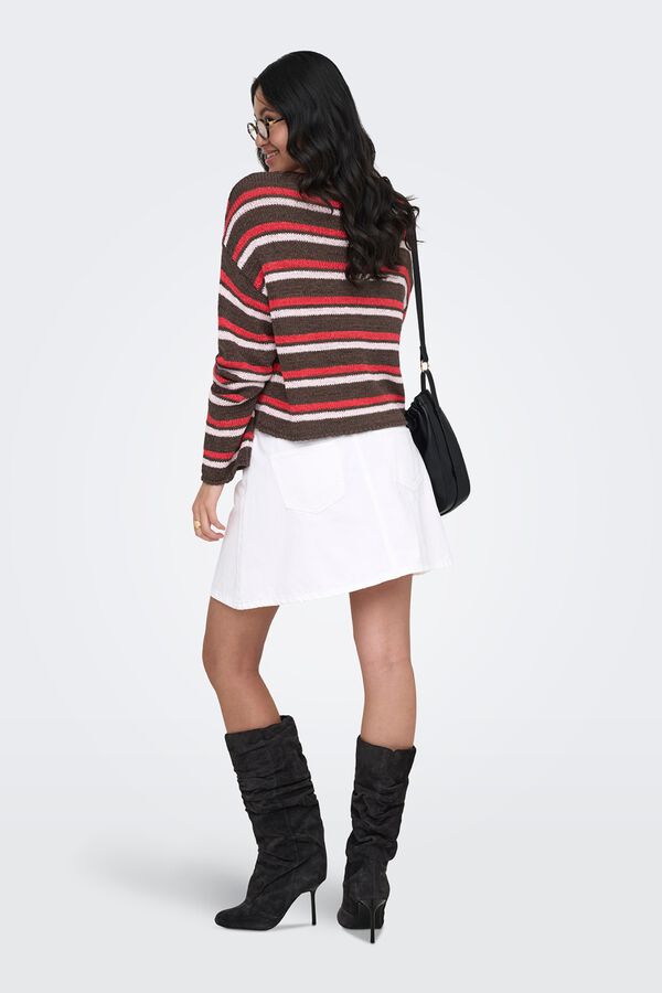 Only Striped jumper nude