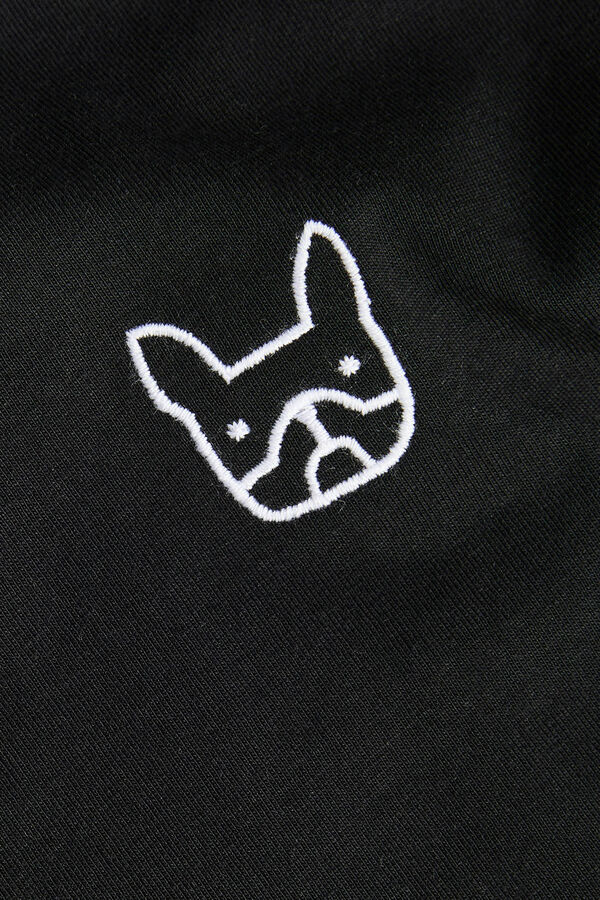 Jack & Jones Langärmelig T T-Shirt mit Hunde- Print Schwarz