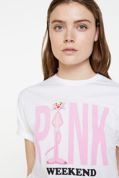 Springfield Camiseta "Pink Weekend" blanco