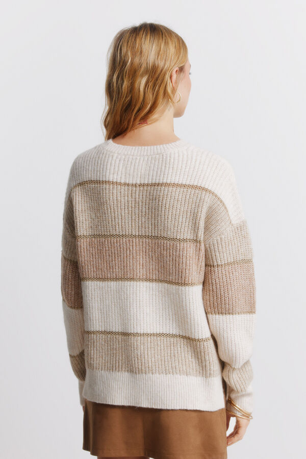 Springfield Durban striped jumper brown