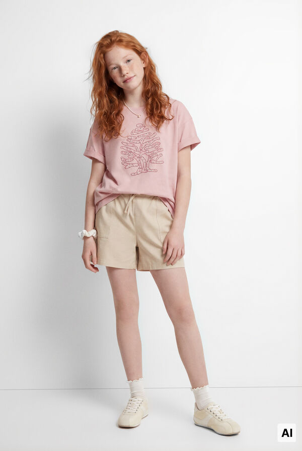 Springfield Kids T-shirt de manga curta &Aacute;rvore de flores menina rosa