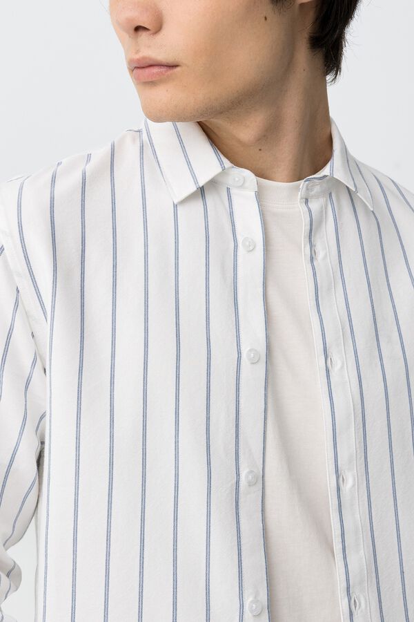 Tiffosi Camisa rayas azul