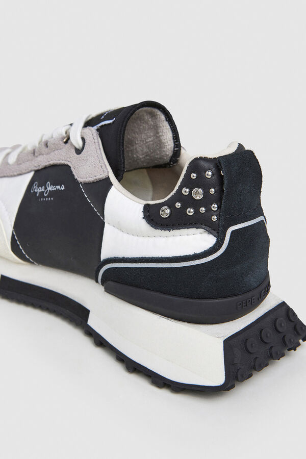 Pepe Jeans T&ecirc;nis com detalhes em Camur&ccedil;a cinzento