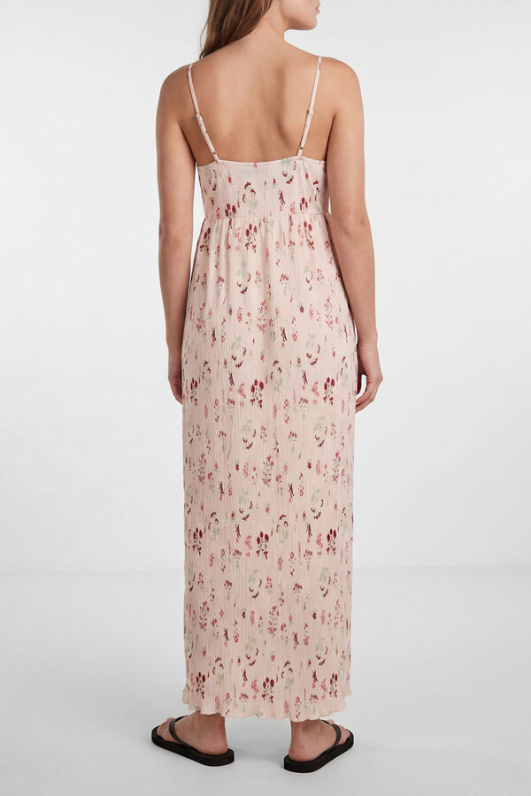 Pieces Long strap dress rose