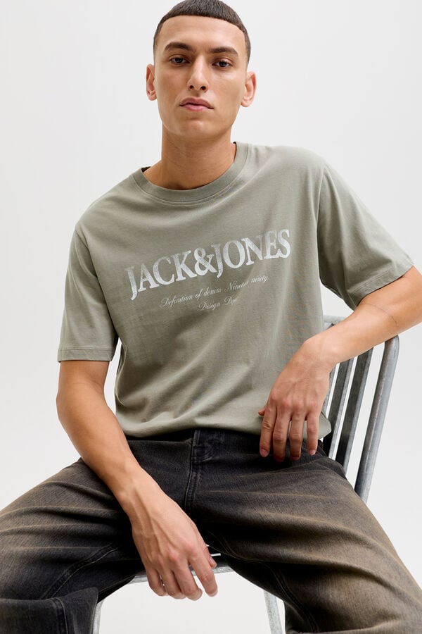 Jack & Jones Short sleeve T-shirt with logo grey