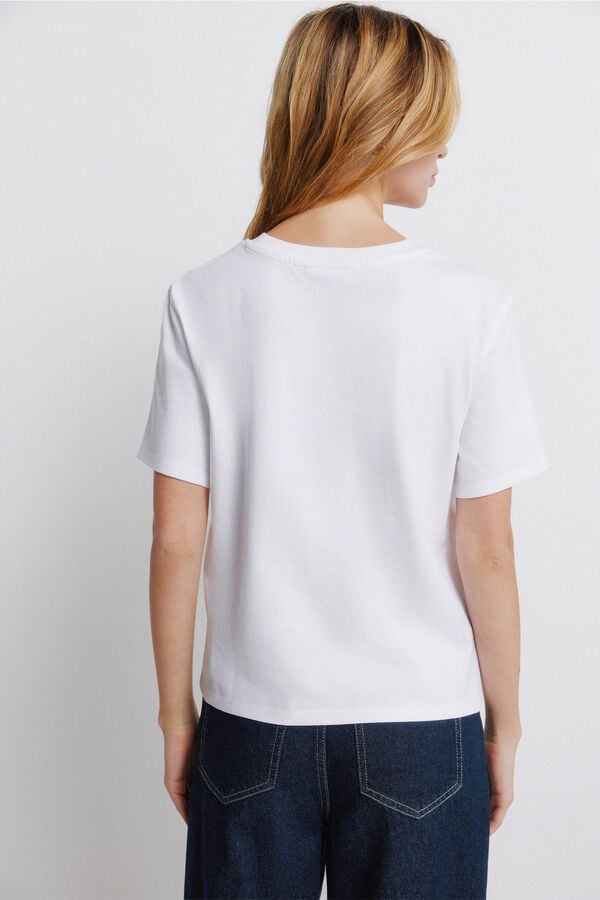 Springfield Cotton basic T-shirt white