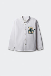 Springfield Kids Camisa Oxford patch para meninos
