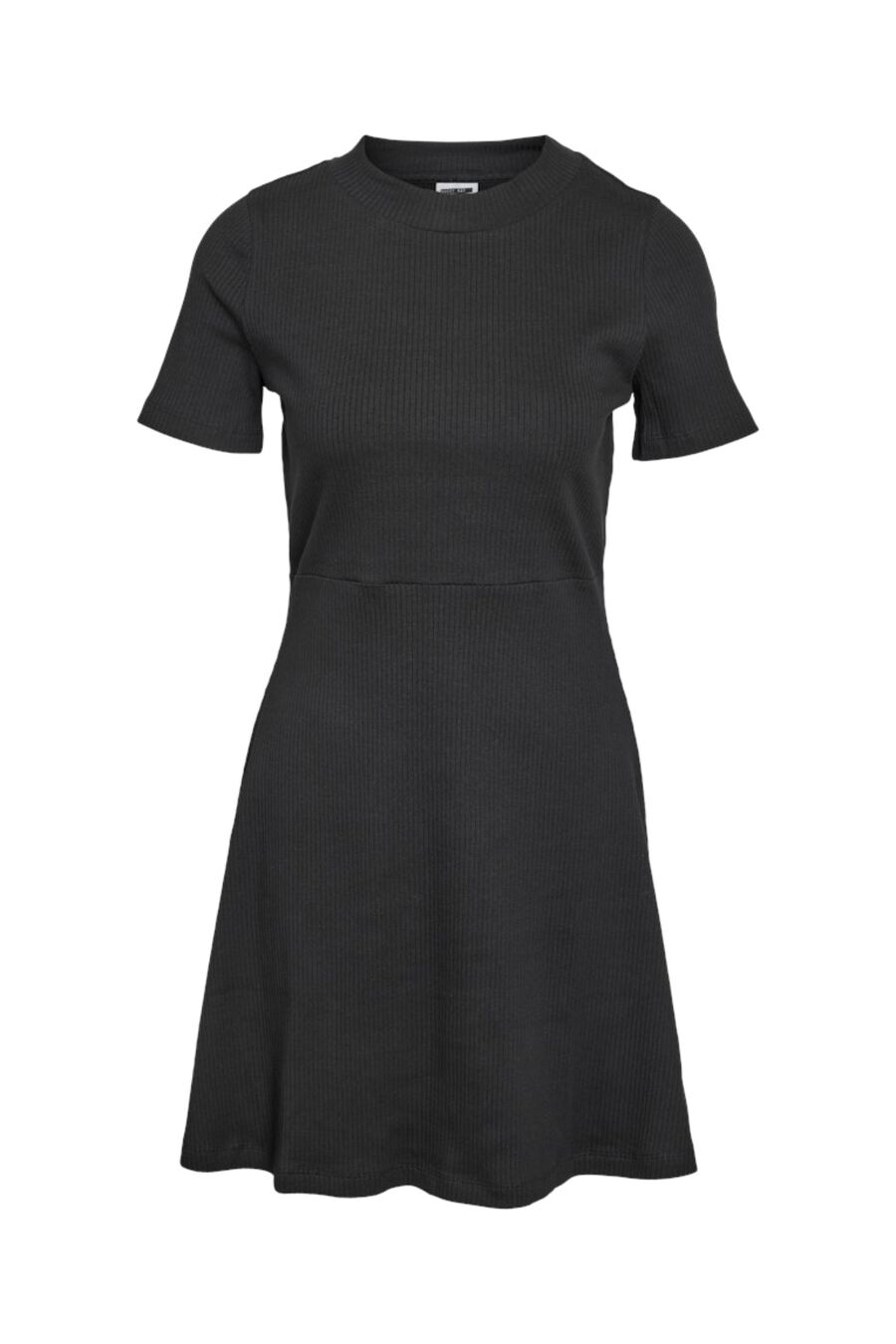 Vestido corto básico de manga corta y cuello redondo