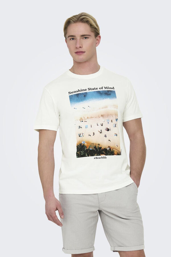 Springfield T-shirt with short sleeves  white