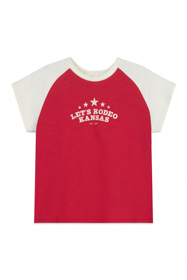 Springfield "rodeo" cotton T-shirt red