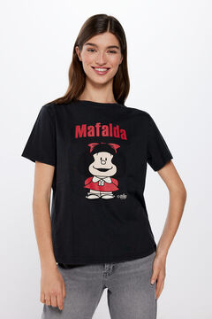 Springfield Mafalda acid wash T-shirt yellow
