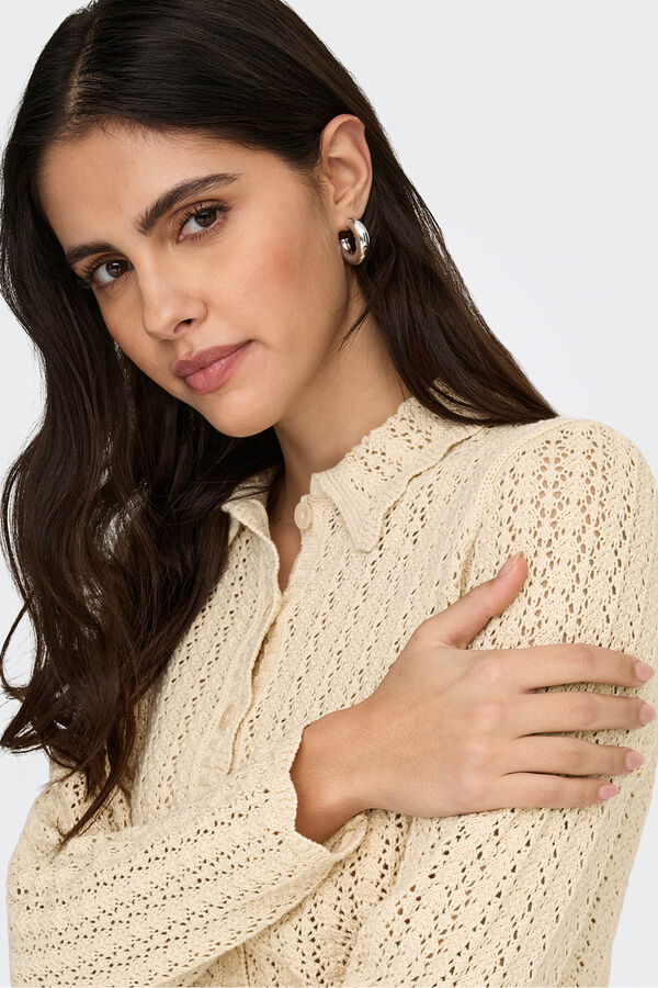 JDY Openwork knit jersey-knit grey