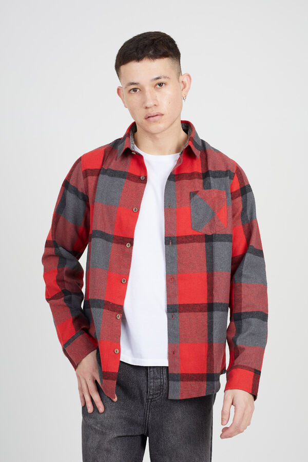 Brave Soul Camisa xadrez vermelho