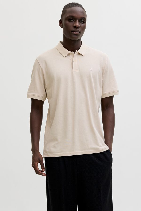 Jack & Jones Piqu&eacute; slim fit polo shirt grey