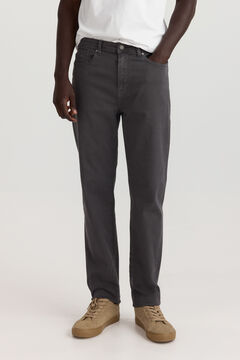 Springfield Washed slim fit 5-pocket trousers