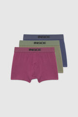 Inside Plain Boxers Plain Pack of 3 printed