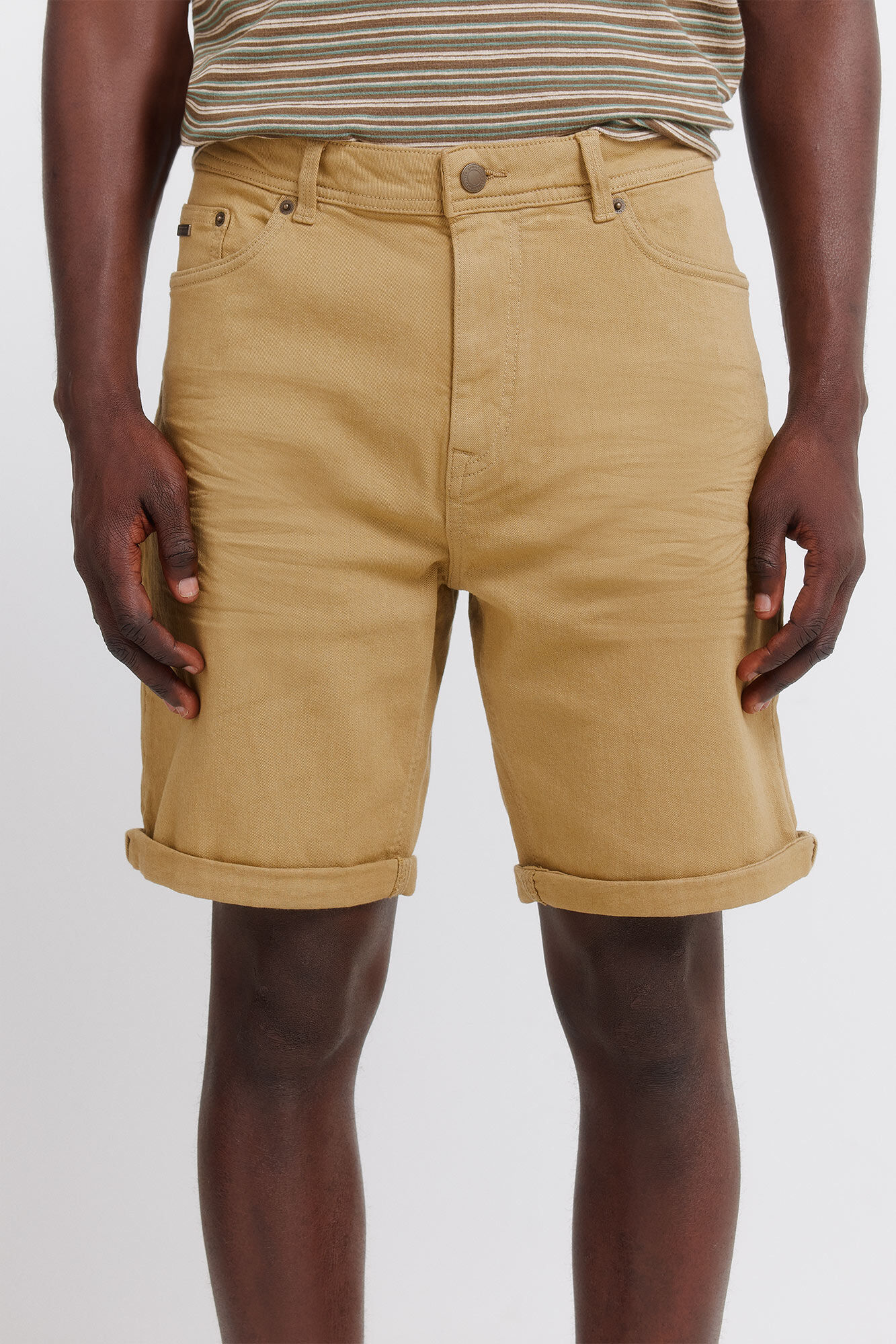 Springfield Washed 5-pocket slim fit Bermuda shorts